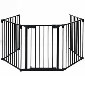 115 Inch Length 5 Panel Adjustable Wide Fireplace Fence Pet Dog Fence