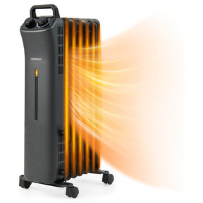 1500W Oil Filled Space Heater with 3-Level Heat and Overheat Protection