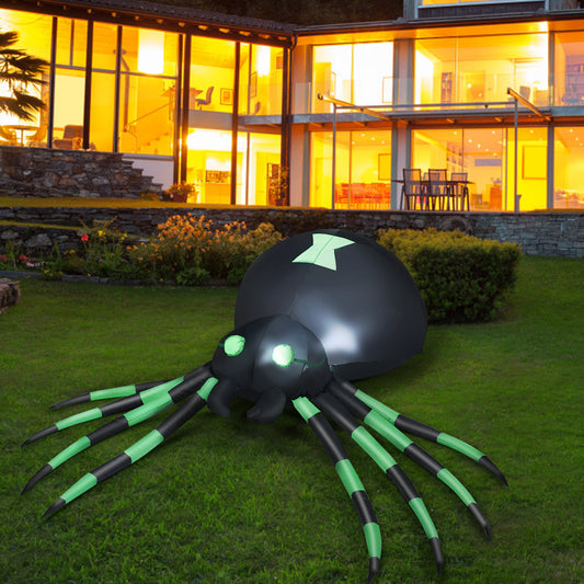 1.8M Halloween Inflatable Spider with LED Lights