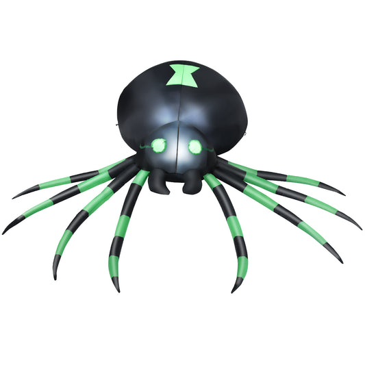 1.8M Halloween Inflatable Spider with LED Lights