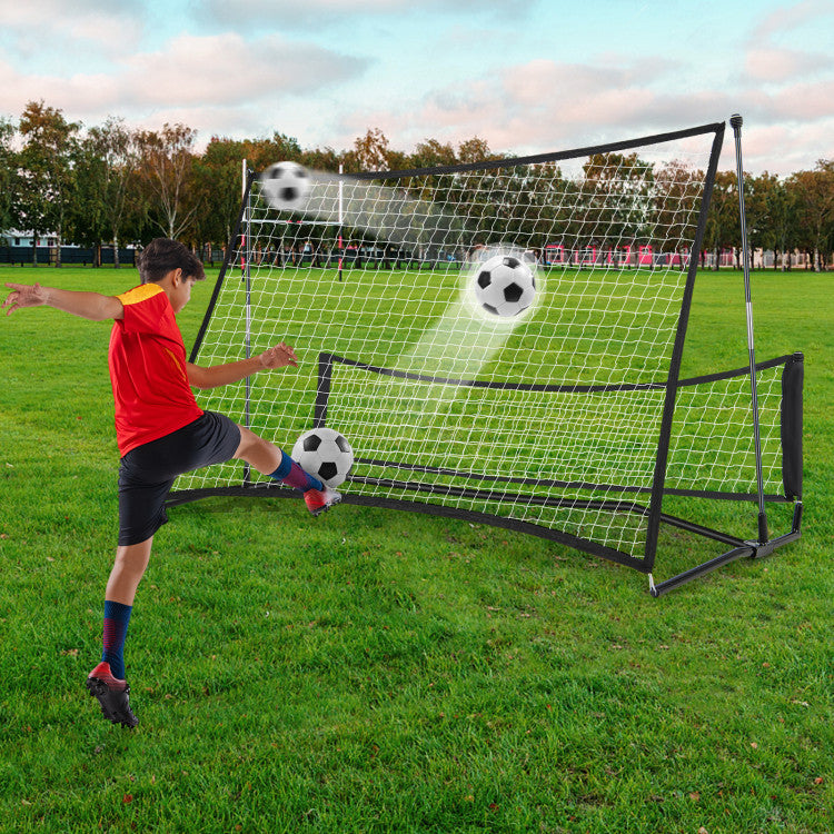 2-in-1 Portable Soccer Rebounder Net with Carrying Bag