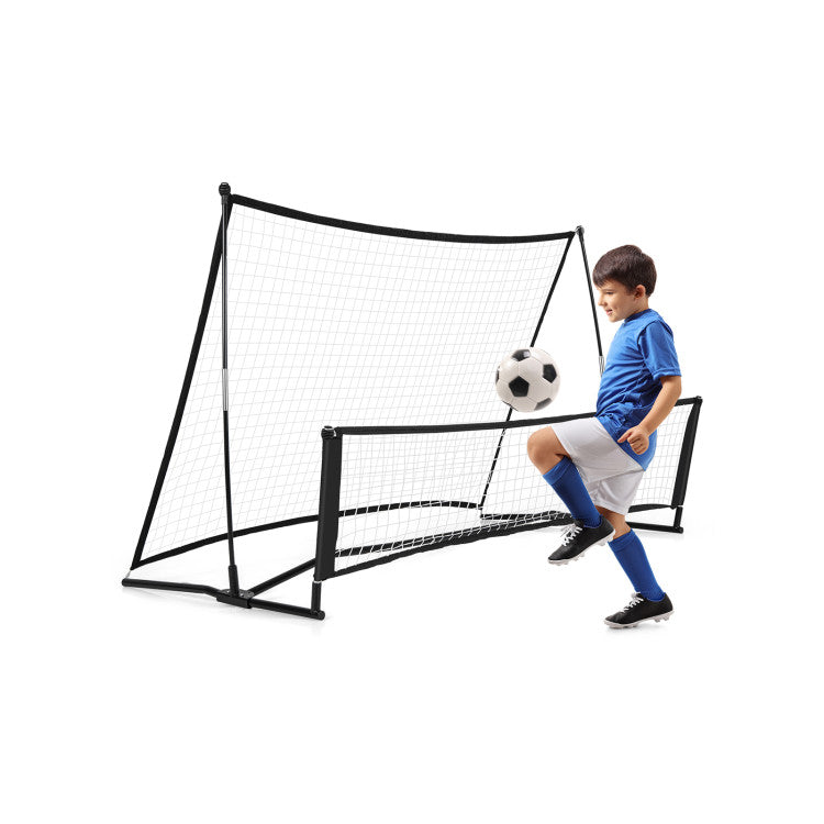 2-in-1 Portable Soccer Rebounder Net with Carrying Bag