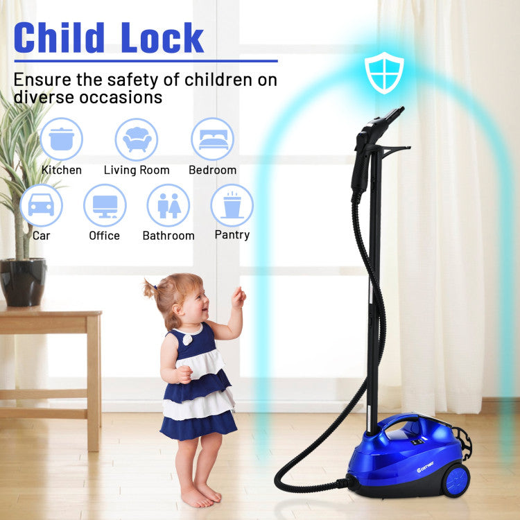 2000W Heavy Duty Multi-purpose Steam Cleaner Mop with 19 Accessories and Child Lock