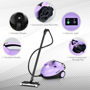 2000W Heavy Duty Multi-purpose Steam Cleaner Mop with 19 Accessories and Child Lock