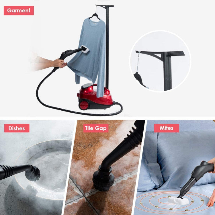 2000W Heavy Duty Multi-purpose Steam Cleaner Mop with 19 Accessories and Child Lock