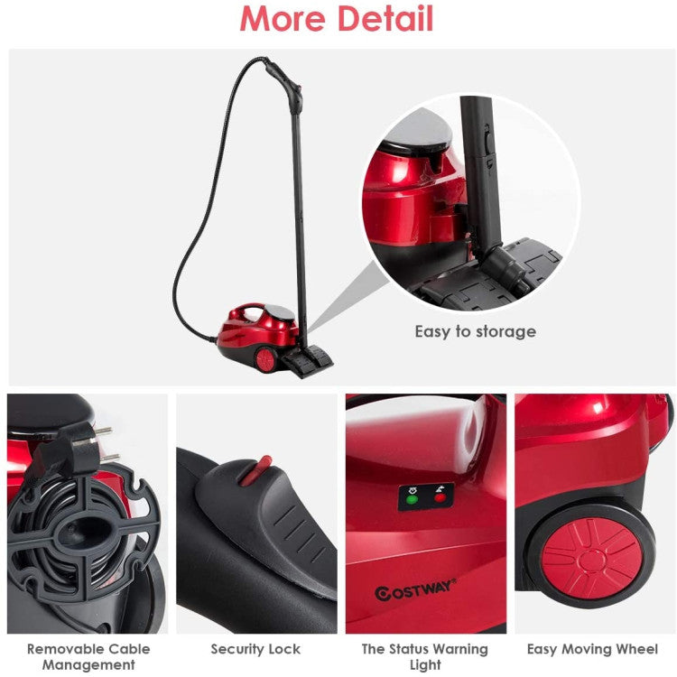 2000W Heavy Duty Multi-purpose Steam Cleaner Mop with 19 Accessories and Child Lock