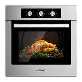 24 Inch Single Wall Mounted Oven 2.47Cu.ft with 5 Cooking Modes