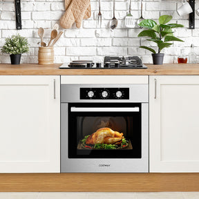 24 Inch Single Wall Mounted Oven 2.47Cu.ft with 5 Cooking Modes