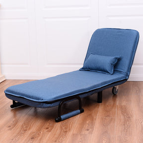 26.5 Inch Folding Leisure Recliner Sofa Bed with silent wheels & adjustable backrest