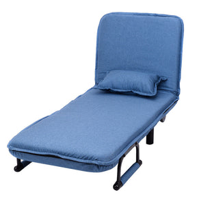 26.5 Inch Folding Leisure Recliner Sofa Bed with silent wheels & adjustable backrest