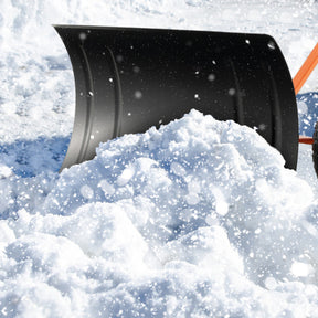 29 Inches Snow Pusher for Driveway with Adjustable Angle and Height