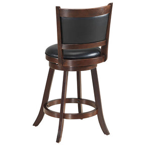 2 Pieces 360° Swivel Counter Bar Stool Dining Chair with Upholstered Seat