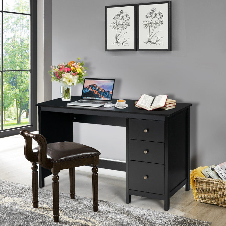 3-Drawer Gaming Computer Office Desk Writing Study Desk for Home