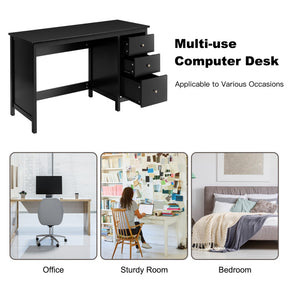 3-Drawer Gaming Computer Office Desk Writing Study Desk for Home