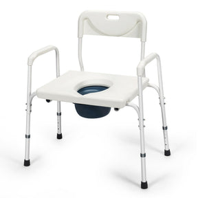 3-in-1 Bedside Commode Portable Toilet Chair with 5-Level Adjustable Height