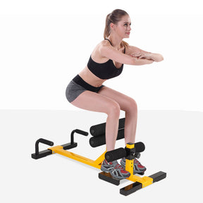 3-in-1 Squat Ab Workout Home Gym Sit-up Machine with 6 Levels Adjustable Height