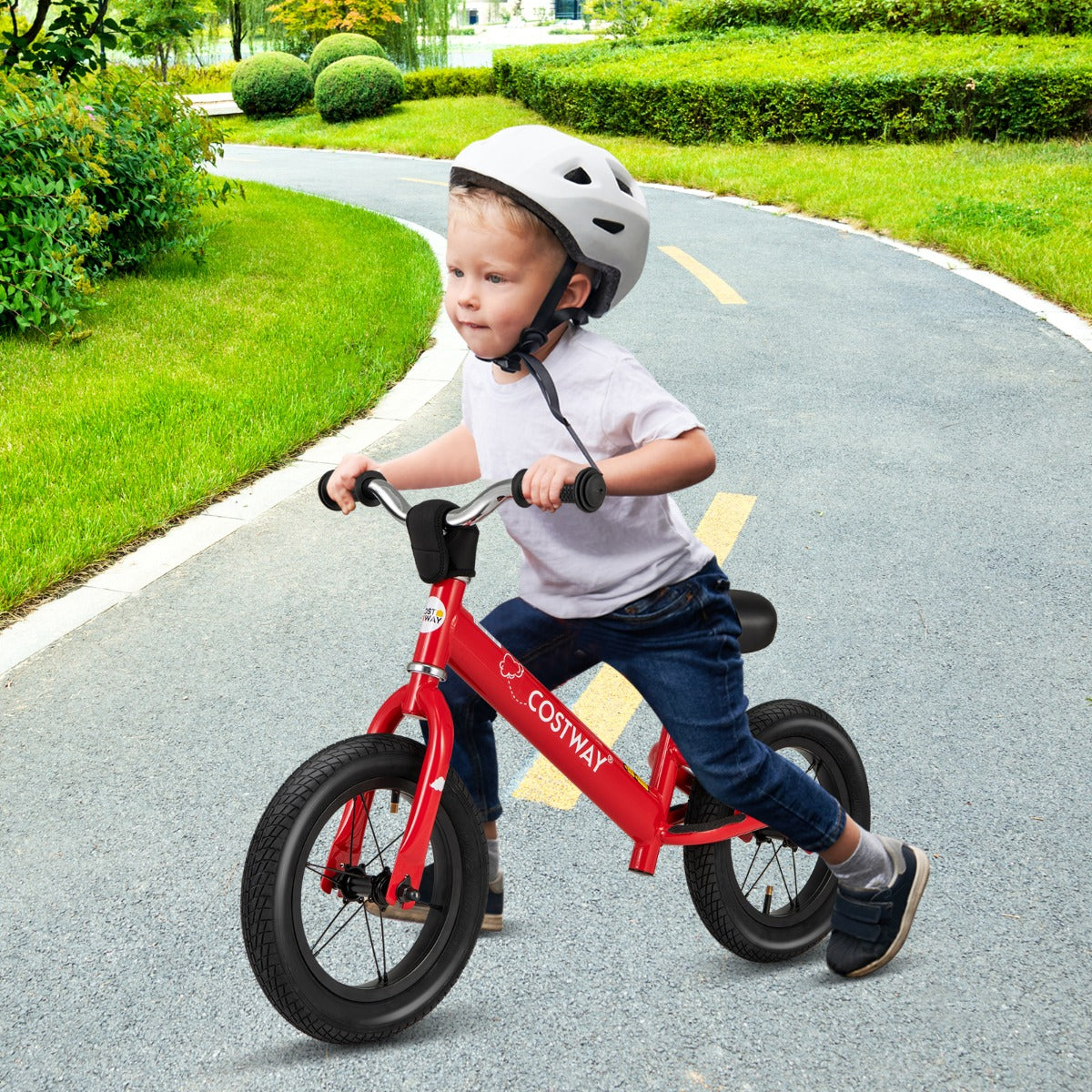 30 cm Toddler Balance Bike with Height Adjustable Handlebar and Seat