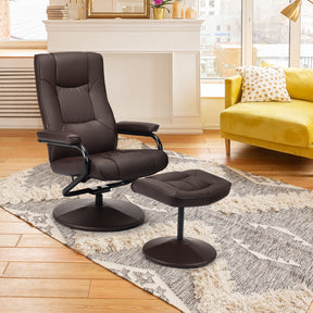 360° Swivel Recliner Chair with Ottoman for Bedroom & Living Room