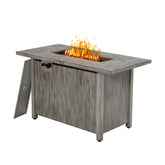 43 Inch 50,000 BTU Propane Fire Pit Table with Removable Lid