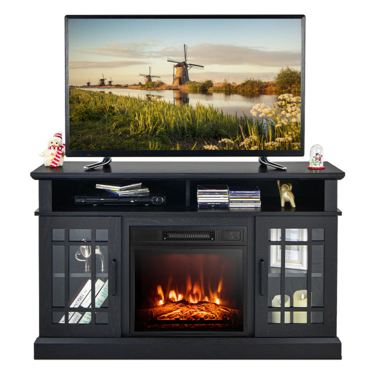 48 Inch Fireplace TV Stand with 18 Inch Fireplace Insert for TVs up to 55 Inch