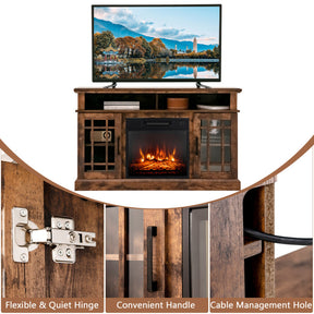 48 Inch Fireplace TV Stand with 18 Inch Fireplace Insert for TVs up to 55 Inch