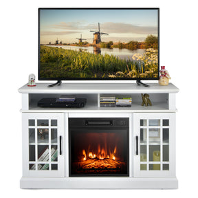 48 Inch Fireplace TV Stand with 18 Inch Fireplace Insert for TVs up to 55 Inch