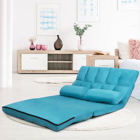 6-Position Foldable Floor Sofa Bed with Detachable Cloth Cover