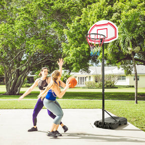 5 Height Adjustable Basketball Hoop with 2 Nets and Wheels for Home and Office Gym