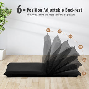 6-Adjustable Positions Folding Lazy Man Floor Sofa  Chair