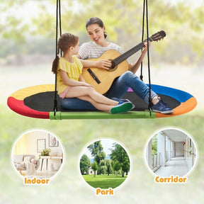 60 Inch Saucer Surf Adjustable Outdoor Tree Kids Swing Set