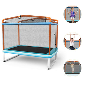 6 Feet Rectangle Trampoline with Removable Swing and Safety Net