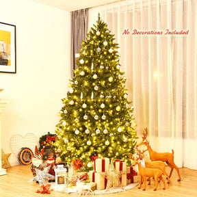 7.5 Feet Artificial Fir Christmas Tree with 700 LED Lights and 8 Illumination Modes