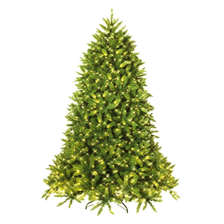 7.5 Feet Artificial Fir Christmas Tree with 700 LED Lights and 8 Illumination Modes