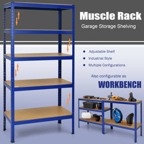 71 inch Heavy Duty Steel Adjustable 5 Level Storage Shelves