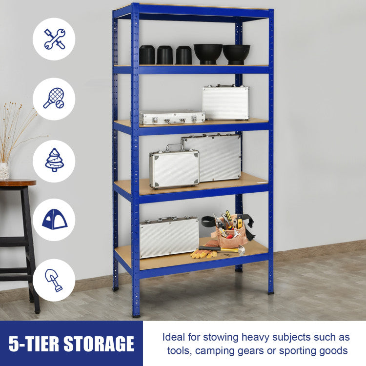 71 inch Heavy Duty Steel Adjustable 5 Level Storage Shelves