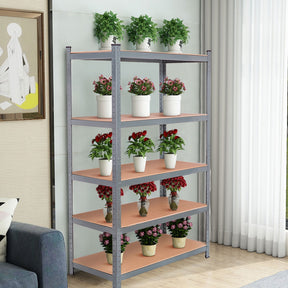 71 inch Heavy Duty Steel Adjustable 5 Level Storage Shelves