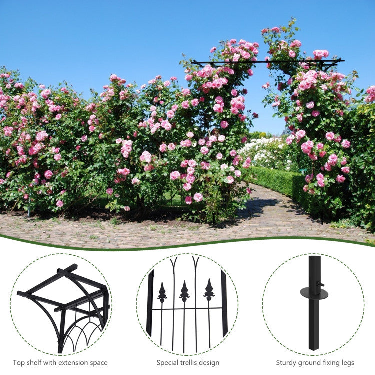 82 x 20.5 Inch Metal Garden Arch for Various Climbing Plant