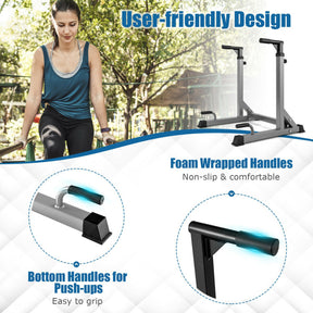 Adjustable Dip Bar with 10 Levels Adjustable Height for Home & Gym