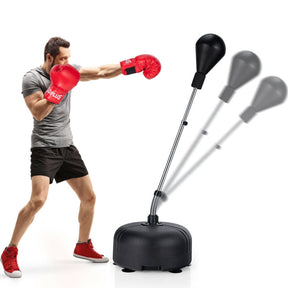 Adjustable Freestanding Punching Bag with Boxing Gloves and 6 Suction Cups