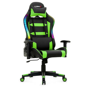 Adjustable Height  RGB Gaming Chair with LED Lights and Remote