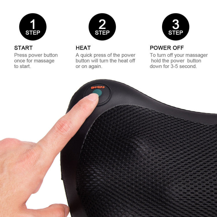 Adjustable Shiatsu Pillow Massager with Heat Deep Kneading for Shoulder, Neck and Back