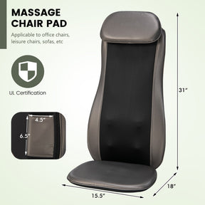 Auto Massage Chair Pad with Back Heating and 3-Level Timer