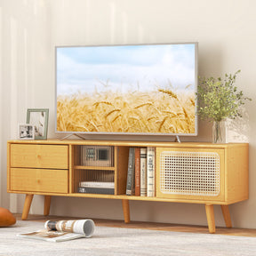 Bamboo TV Stand for up to 65 Inch TVs