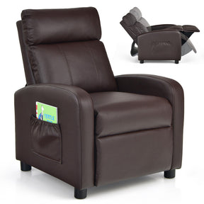 Ergonomic PU Leather Kids Recliner Lounge Sofa with Adjustable Backrest