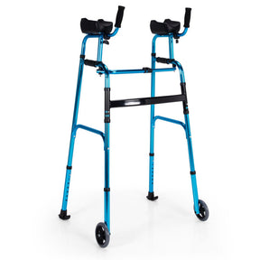 Foldable Rollator Lightweight Aluminum Alloy Rehabilitation Walker for  Elderly with Adjustable Height