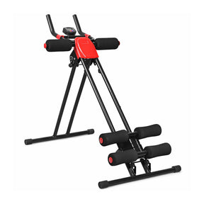 Folding Abdominal Workout Equipment with LCD Monitor for Home and Gym