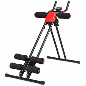 Folding Abdominal Workout Equipment with LCD Monitor for Home and Gym