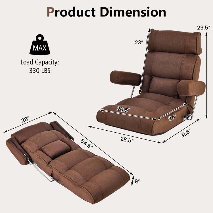 Folding Sofa Chair with 6-position Adjustable Backrest