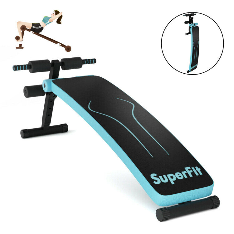 Folding Weight Bench Sit-up Board Workout Slant Bench with Adjustable Height