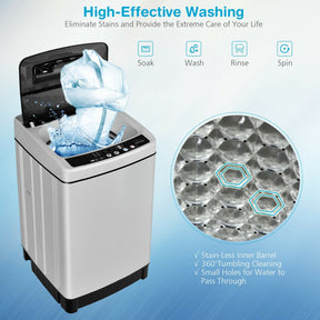 Full-Auto Washing Machine 11Lbs Washer and Dryer for Apartments and Dorms